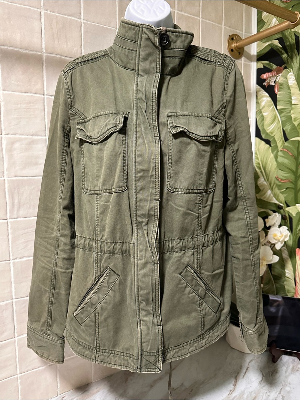 Abercrombie & Fitch Utility Jacket Green Y2K